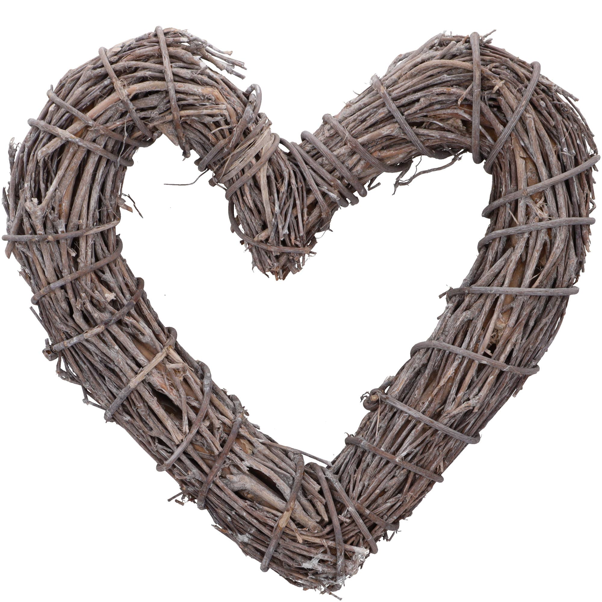 Vosteen - Wholesale Wreath - Jakar natural heart, L41cm, W35cm, H8cm, grey0