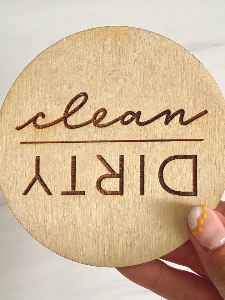 Hanterd smutsig/ren diskmaskin magnet för wholesale av Gold Beam Creations