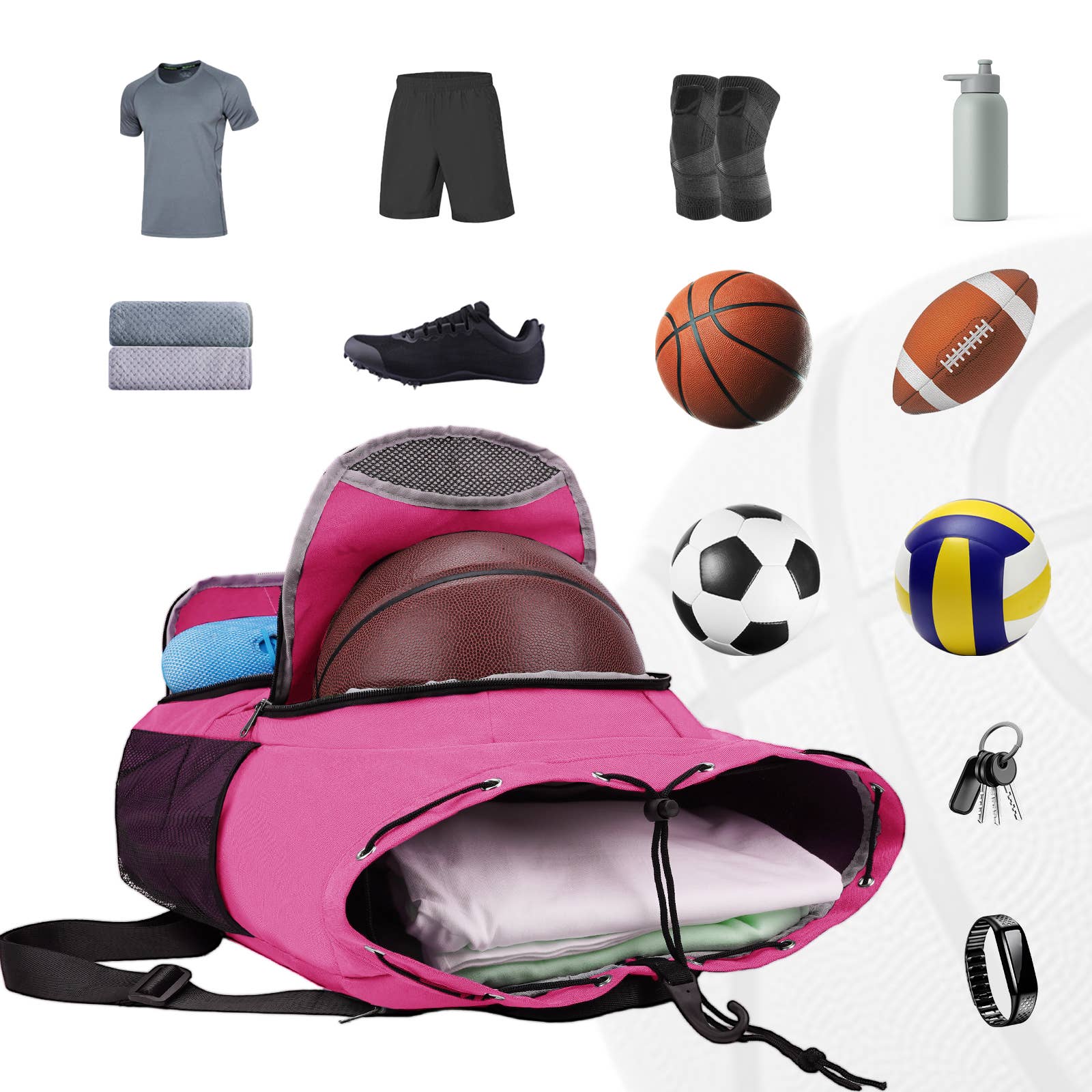 wandf - Wholesale Backpack - Unisex - Drawstring Backpack Soccer Basketball Backpack Gym Bag16