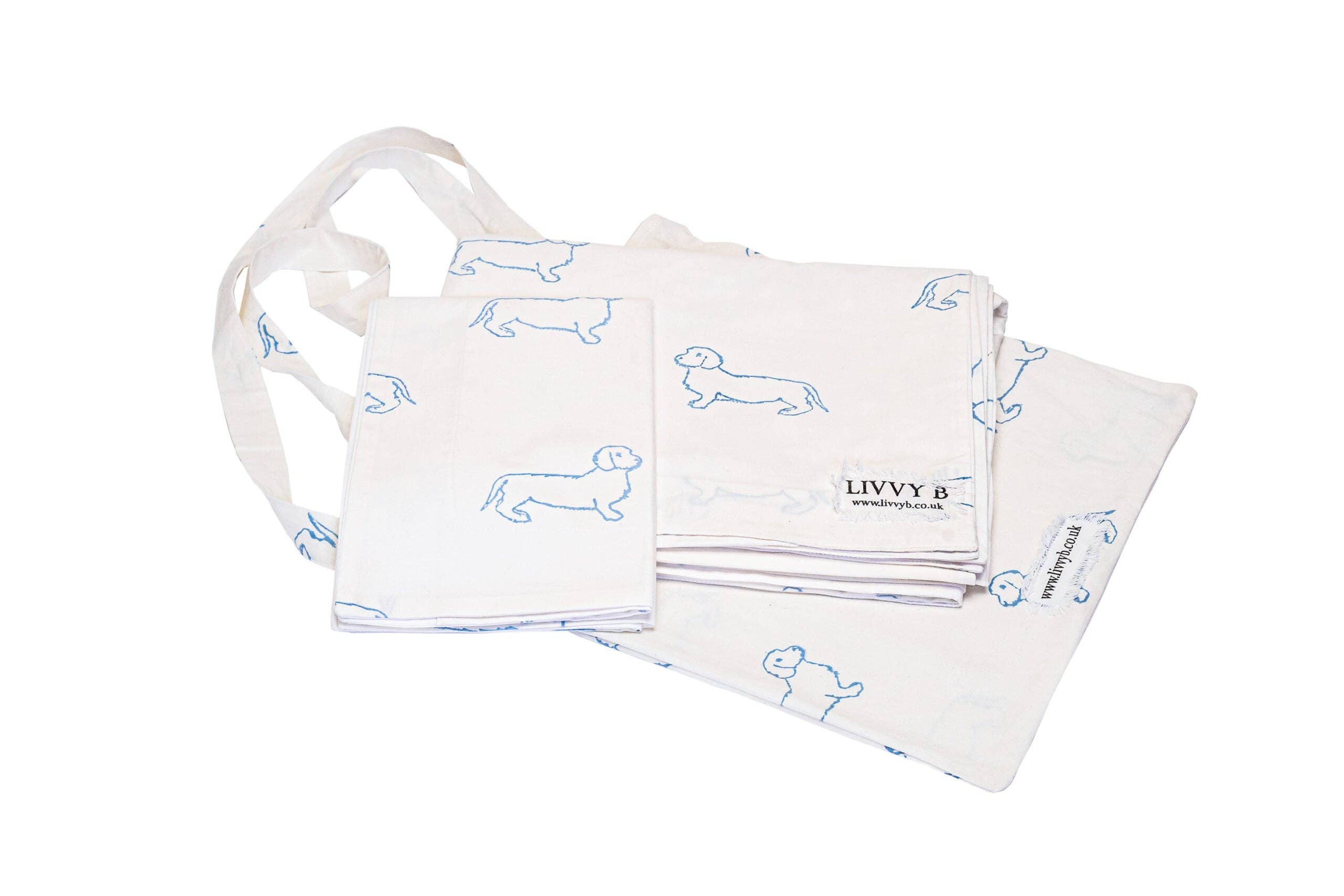 Livvy B - Vente Parure de lit - Parure de lit Teckel en coton naturel2