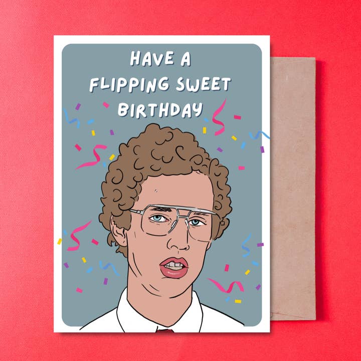 Have a flipping sweet birthday Napoleon,Pop Culture card with envelope for wholesale by Gaec Studio
