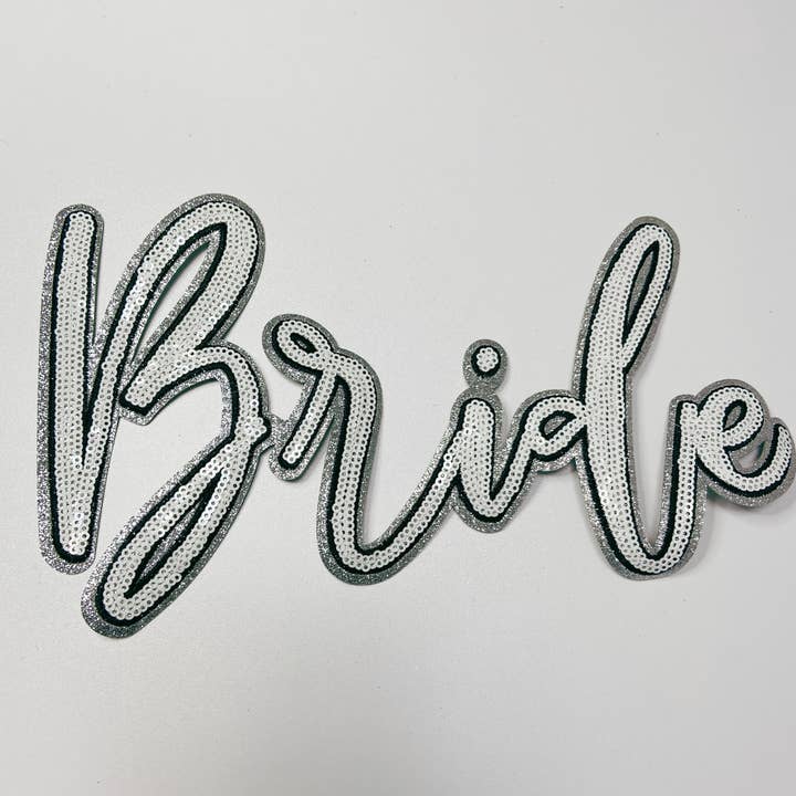 10" Bride in white & Black - Sequin Patch for wholesale by TEELUX