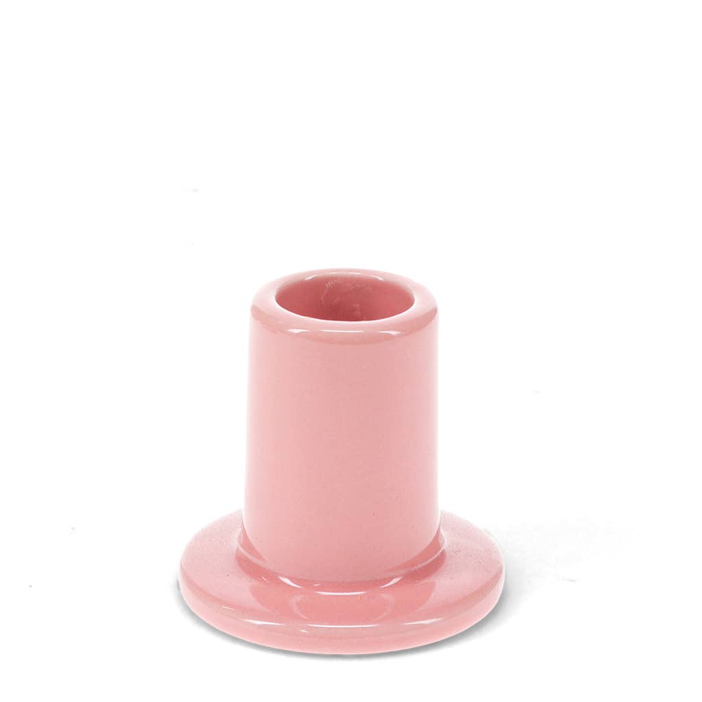 Rex B2B - UK - Wholesale Candle Holder - Ceramic tube candle holder - Pink0