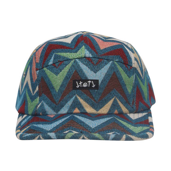 He Came, He Died, He Rose, He Ascended, He's Coming Back Triangle Jacquard 5 Panel Hat Camp Cap | Outdoor Streetwear Hat | HatPhile for wholesale by HATPHILE