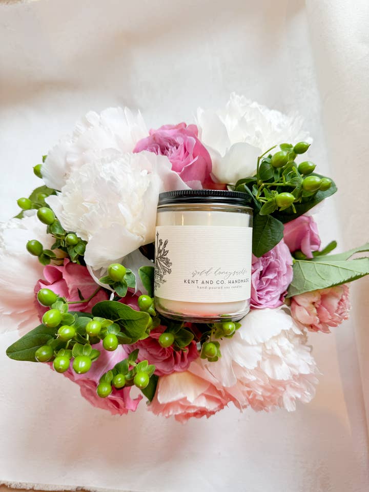 Wild Honeysuckle Soy Candle | Set of 4 for wholesale by Kent and Co. Handmade