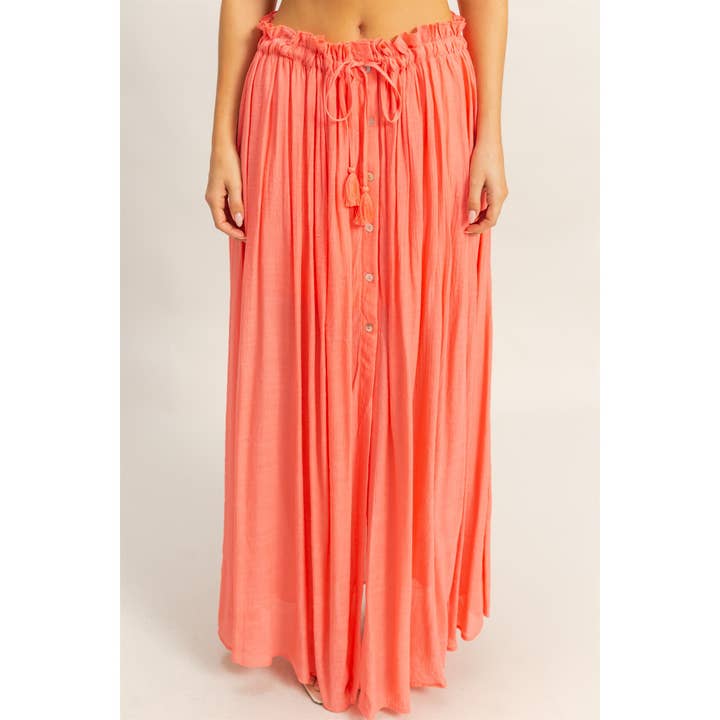 HYFVE - Wholesale Top & Skirt Set - Women's - HF25E051-SET-Smocked Sleeveless Top And Maxi Skirt Set