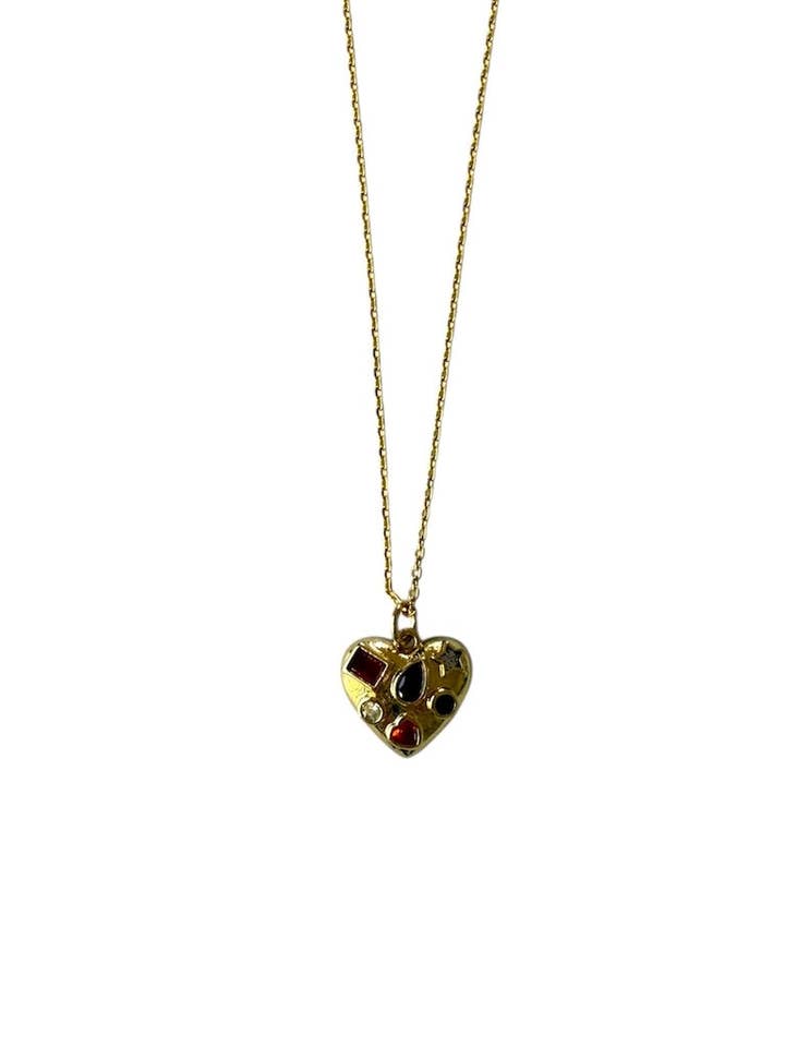 Heart Gems Necklace for wholesale by Standout Boutique