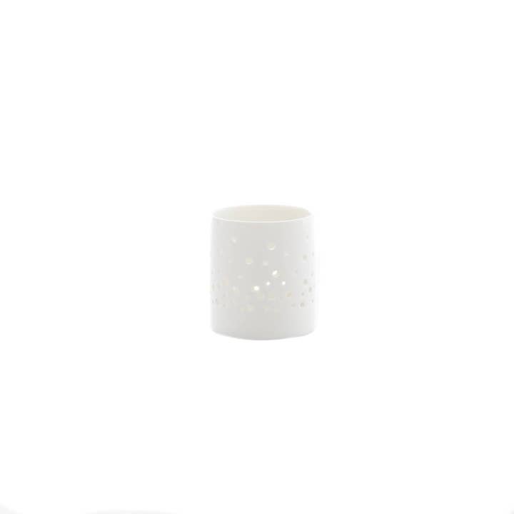 sögne white tealightholder dots small for wholesale by Sögne Home