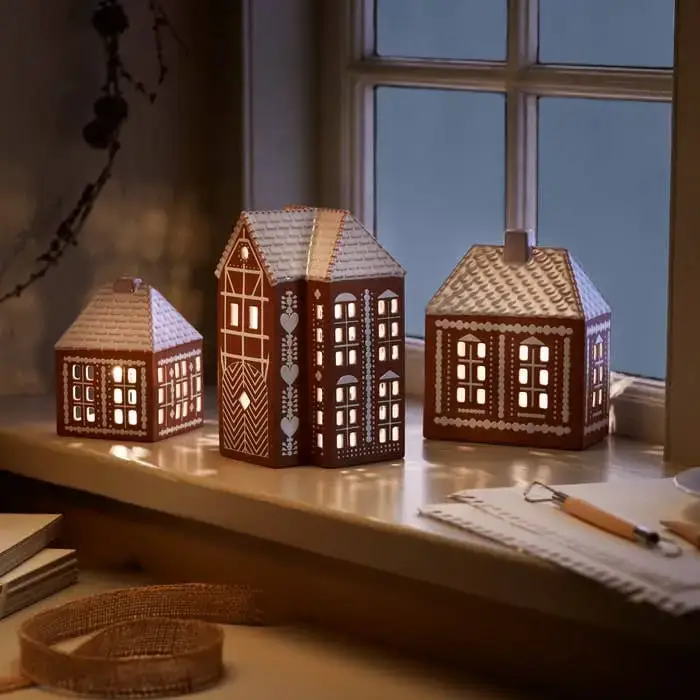 Danish Design Collective - Wholesale Christmas Decoration - Kähler - Gingerbread - Ceramic Tealight Holder - Large House5
