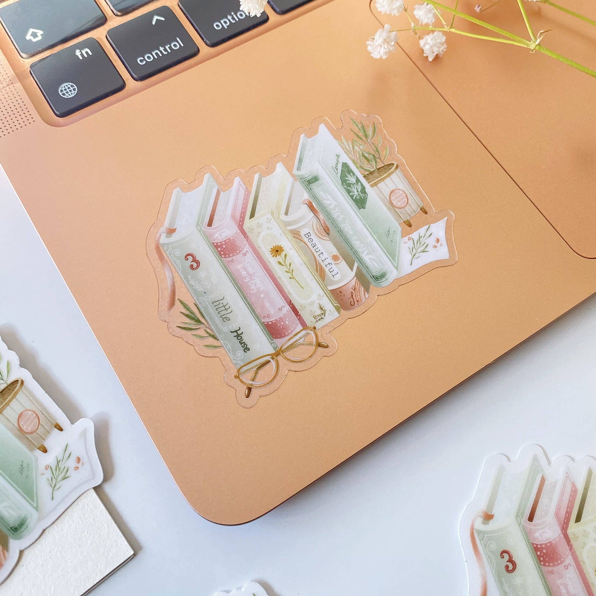 Lettoon – Adesivo por atacado – Adesivo transparente de vinil - Bookworm1