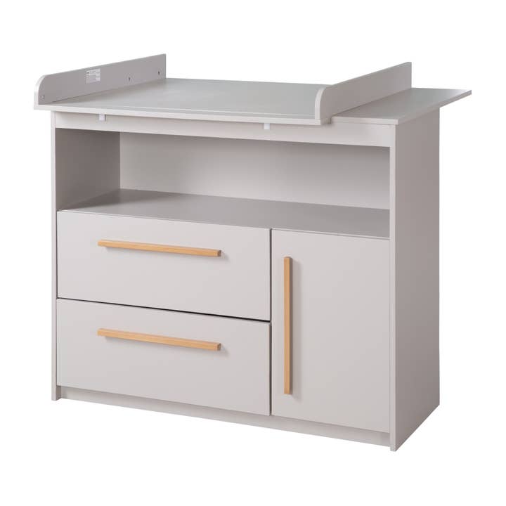 ROBA Changing Table Lea - 2 Drawers & 1 Door - Wood Gray for wholesale by roba kids