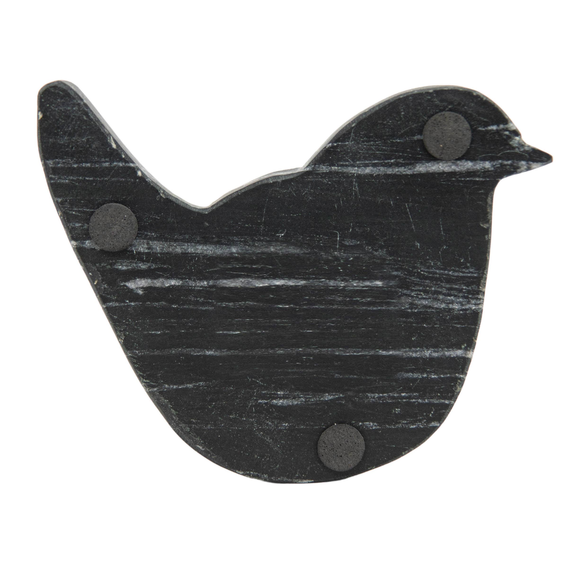 Foreside Home & Garden - Wholesale Spoon Rest - Black Marble Bird Shaped Spoon Rest2