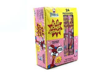 Gotta Get It Gifts - Wholesale Hard Candy - SOUR POWER STRAWS PINK LEMONADE