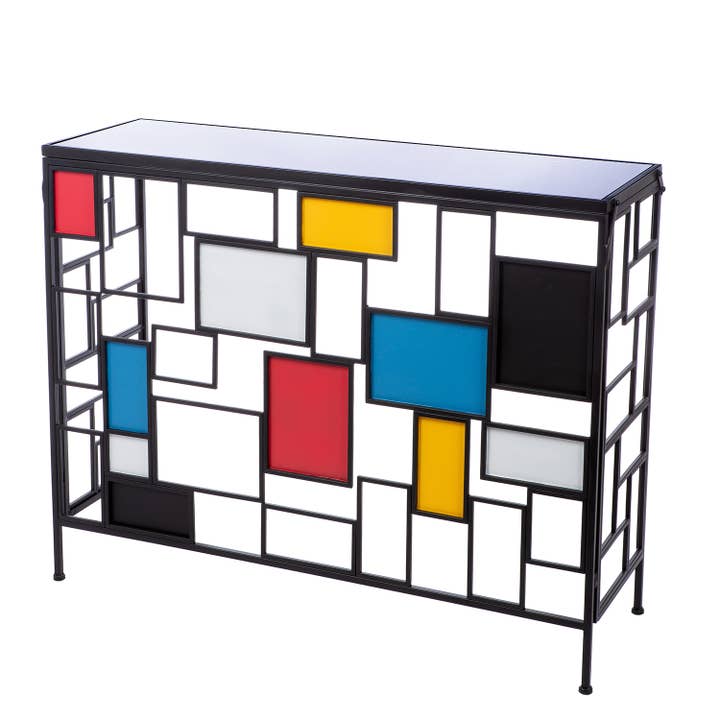 Mondrian coffee table, h.81 cm for wholesale by Gilde Handwerk Macrander GmbH & Co. KG