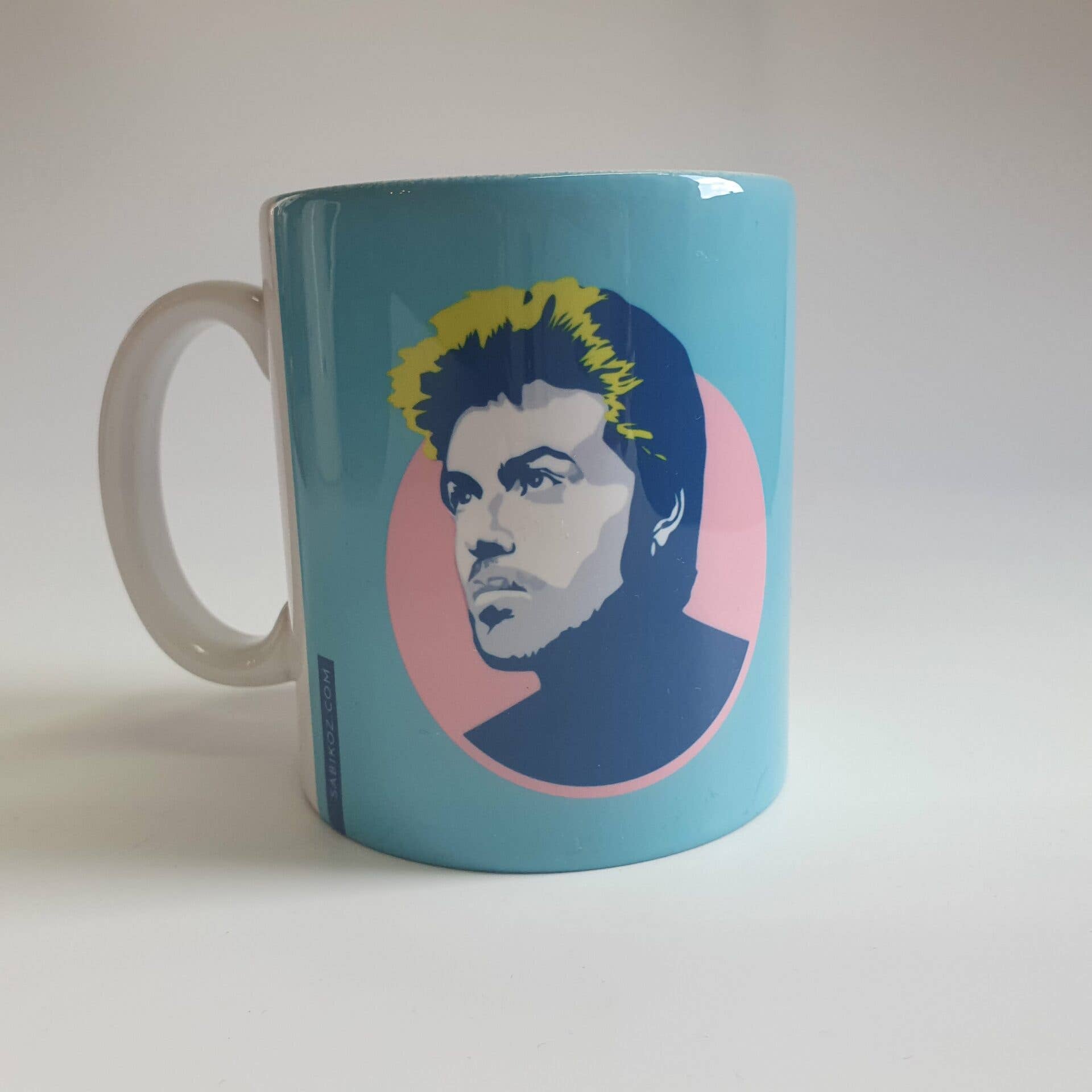 Sabi Koz - Wholesale Coffee Mug - George Michael Blue Mug2
