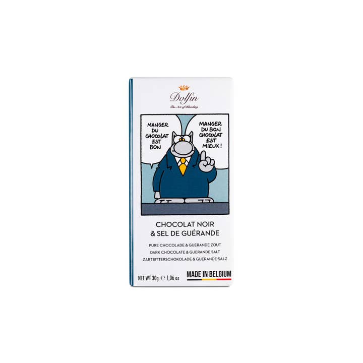 30g Tablet LE CHAT - Dark 70% Guérande Salt for wholesale by Dolfin