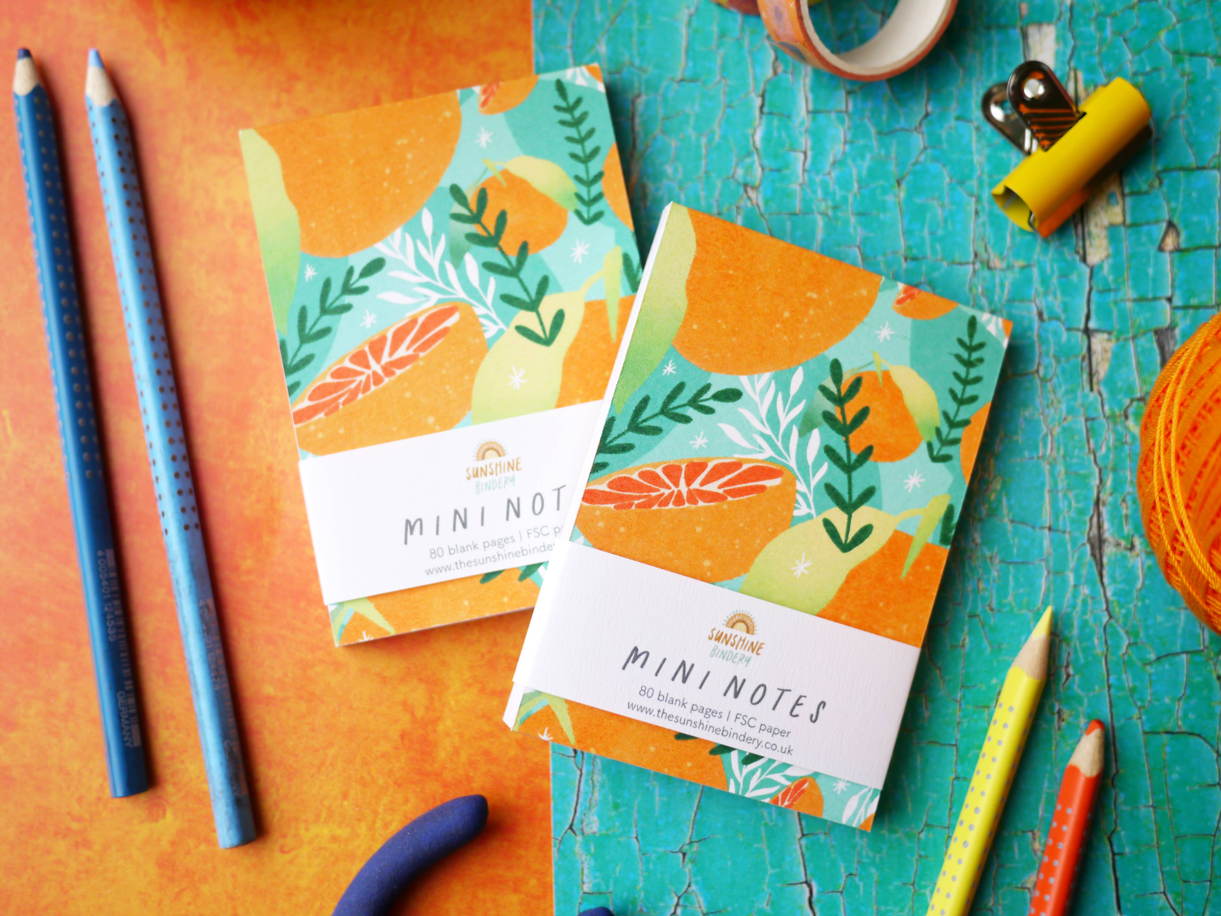 The Sunshine Bindery - Vendita all'ingrosso Bloc notes - Blocco note Mini Notes A7 Tropicana Blank1