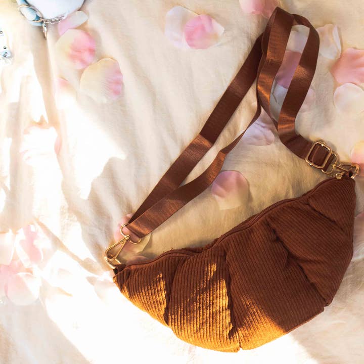 Croissant Crossbody Bag for wholesale by JYK Doodles