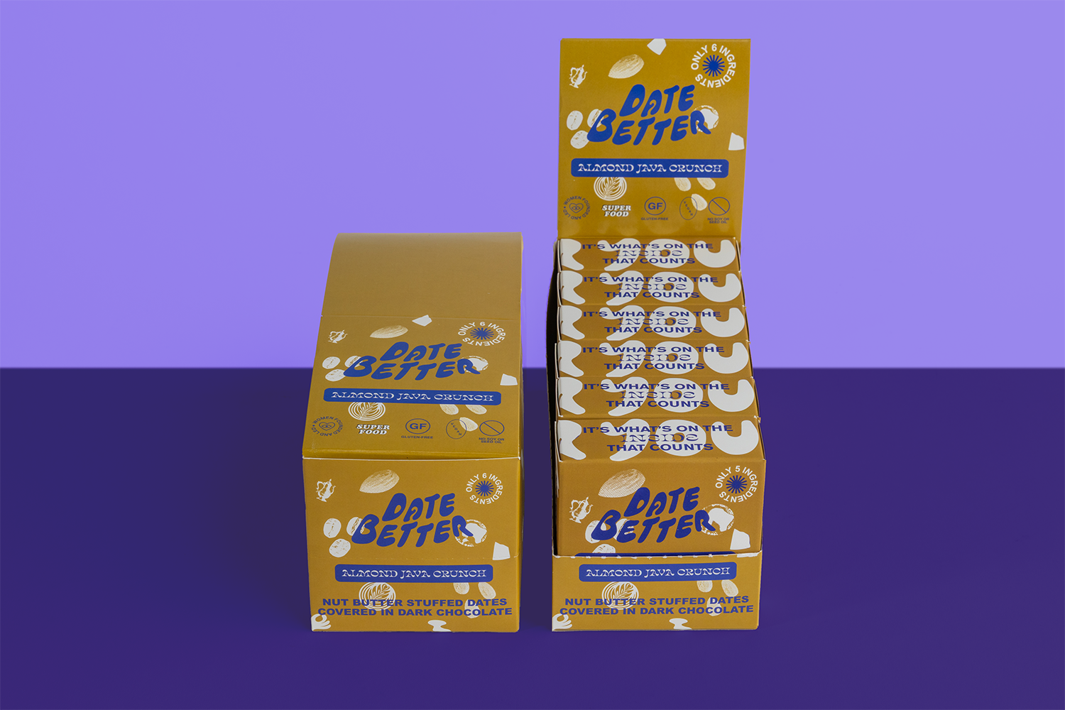 Date Better Snacks - Wholesale Chocolate Covered Sweets - Almond Java Crunch 6