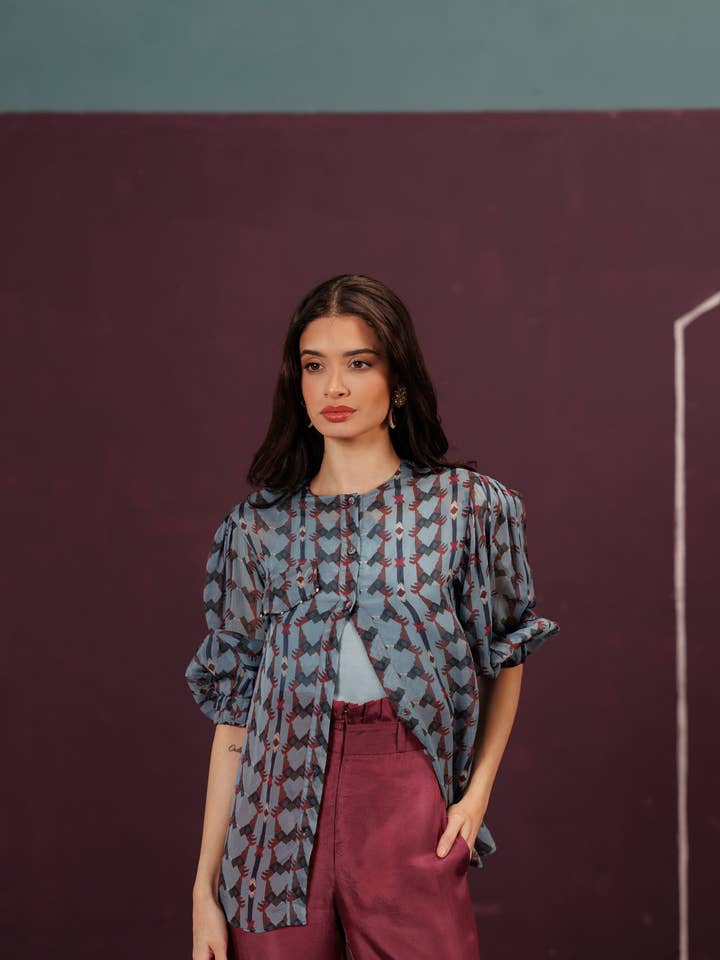 Conjunto de Aves em Tinta Azul (RTS) por atacado de Maison Qala