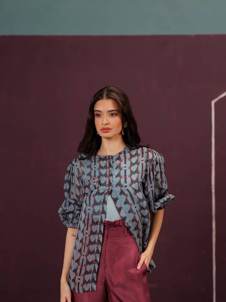 Ensemble d'oiseaux en encre bleue pour la vente par Maison Qala