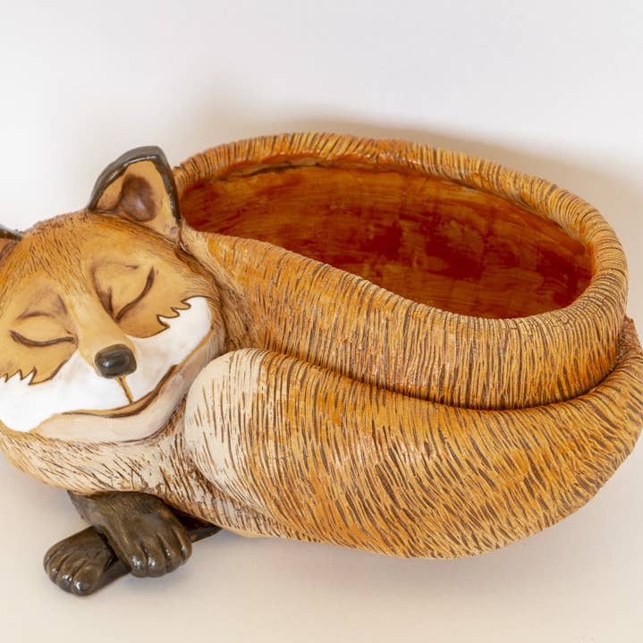 STP-Goods Fox Ceramic Flower Pot Planter for wholesale by STP