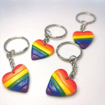 KelZo Jewellery – wholesale Keychain – Unisex – Rainbow Heart Keyring1