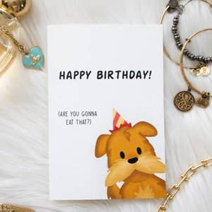 Dog Birthday Card - Funny Birthday Card - Pet Birthday Card for wholesale by Science cobs