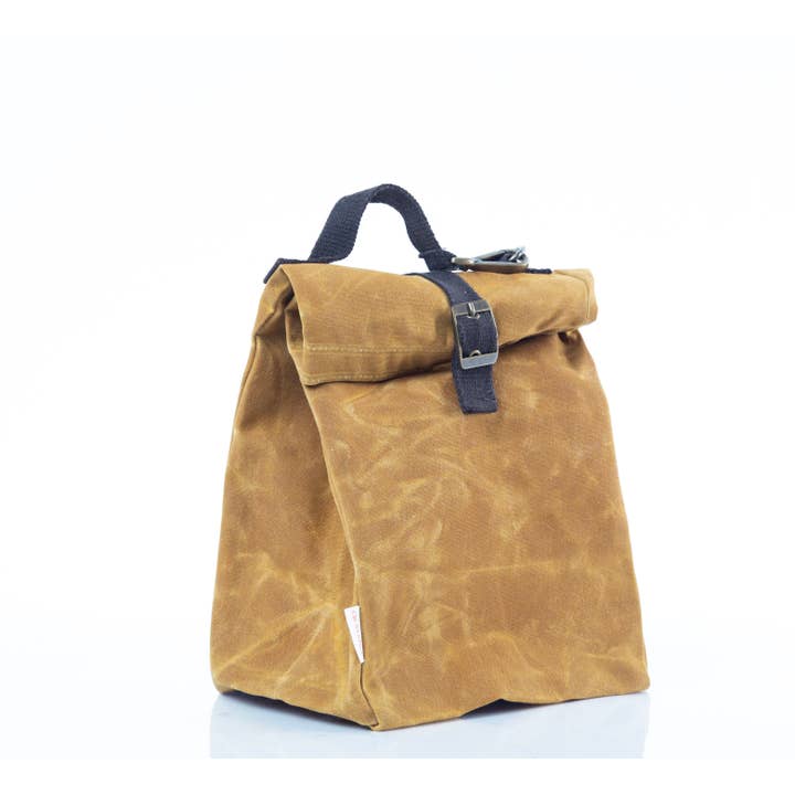 Amarillo Bolsa para almuerzo de lona encerada de venta al por mayor en Faire2