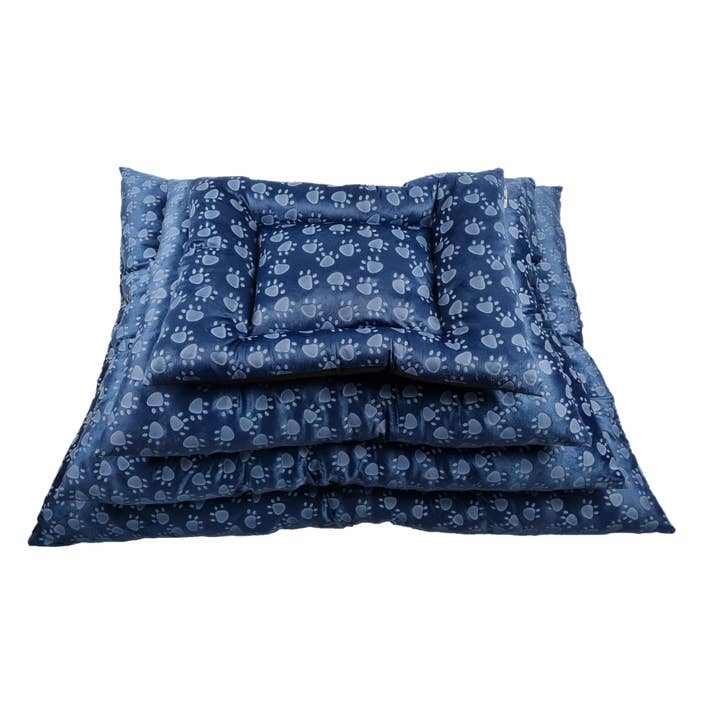 Lot de 4 Matelas pour Chien en Microfibre Couleur Bleu Marine pour la vente par Amomi