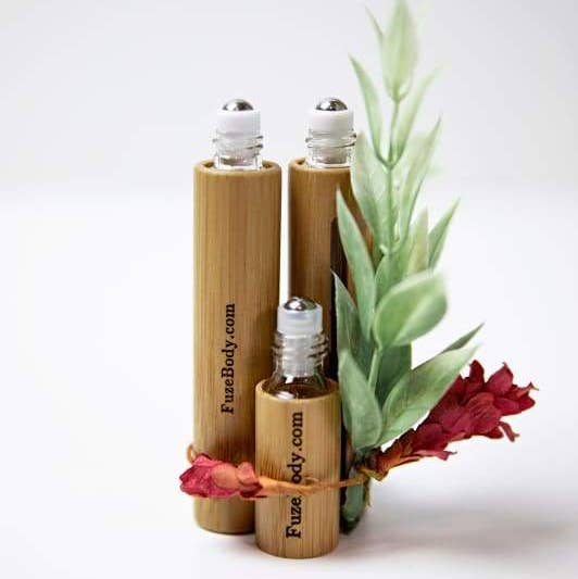 Óleos essenciais puros roll-on de madeira de lavanda por atacado de Fuze Body