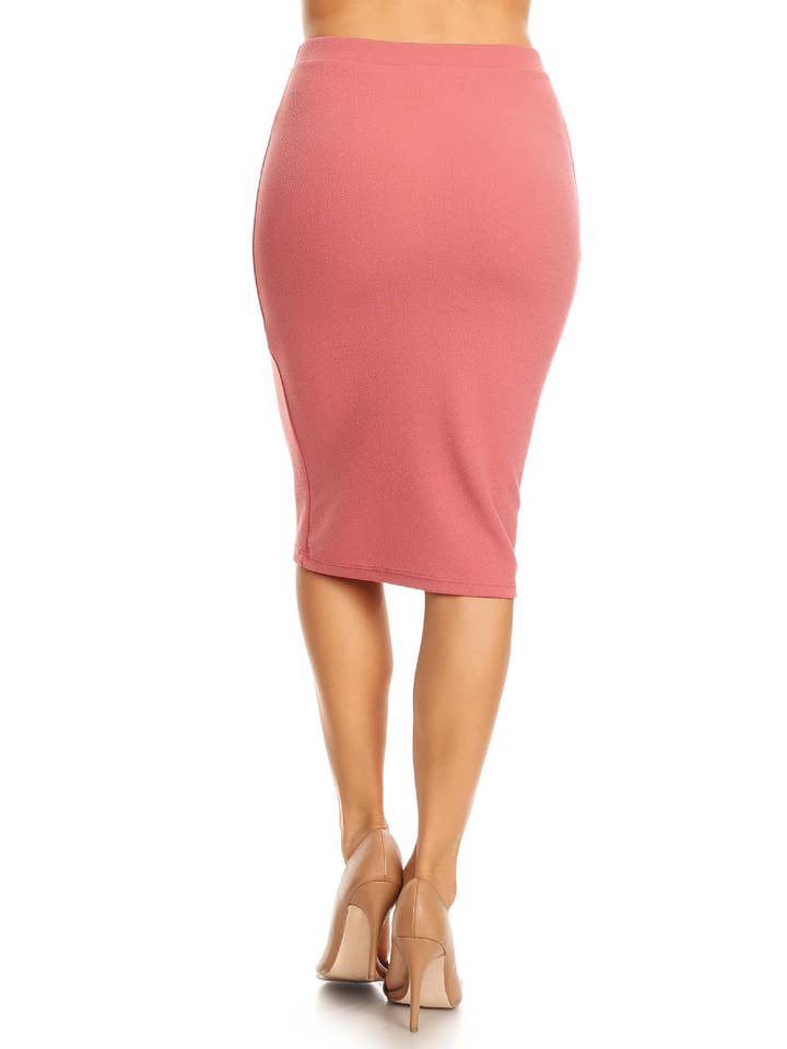 MOA COLLECTION – Saia - Mulher por atacado – Saia Midi Feminina Casual de Cintura Alta8