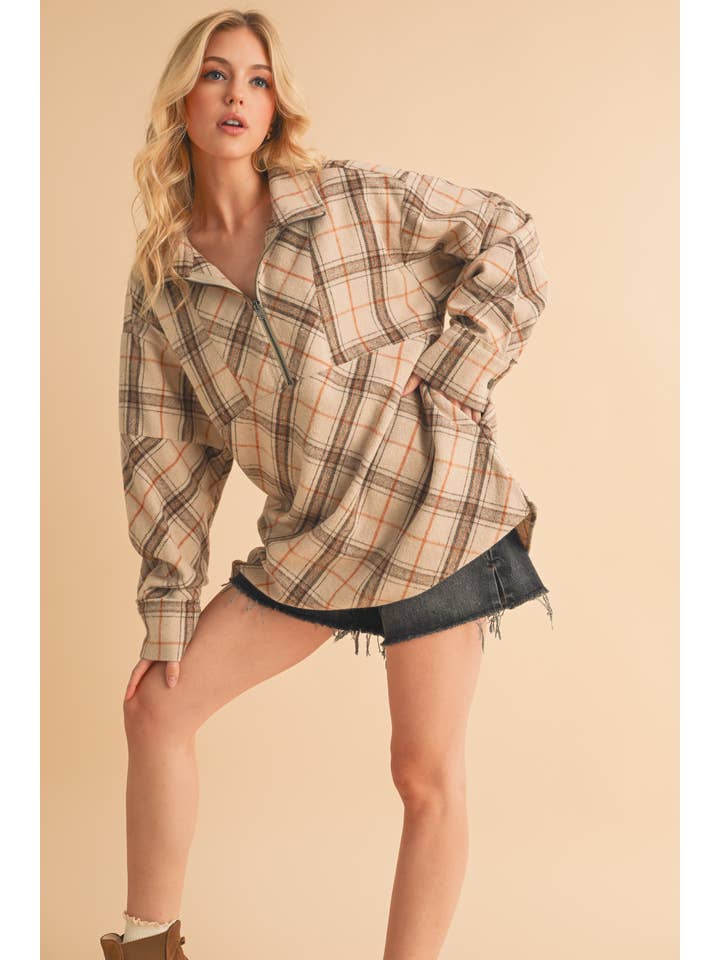 AEMI + CO - Wholesale Knit Top - Women's - 8421EK Mya Plaid Pullover27