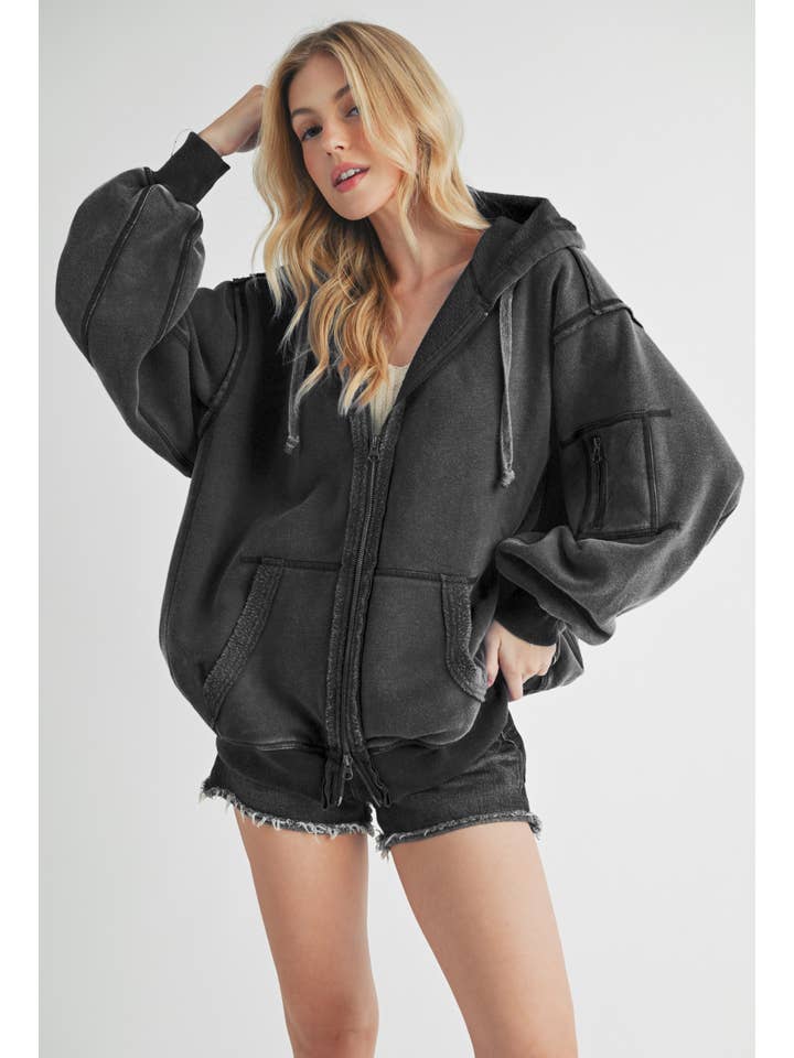 AEMI + CO - Wholesale Jacket - Women's - 5131EK Fiori Hoodie Jacket 2