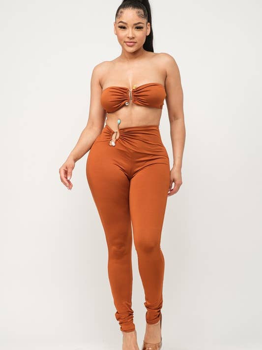 Tube Top W Hosenset mit weitem Beinschnitt für den Großhandel von Belita Collection