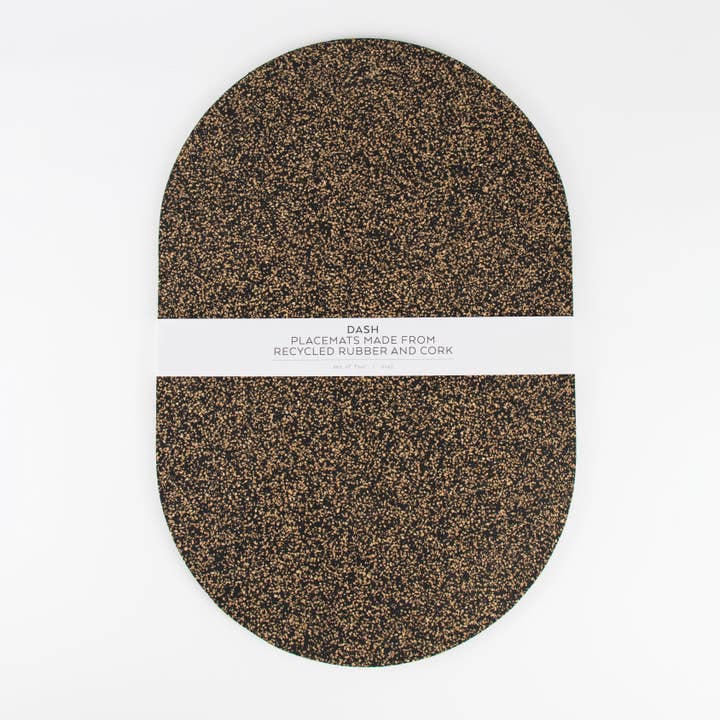 Dash Recycled Rubber & Cork Placemats | Oval for wholesale by LIGA