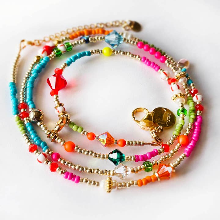 2021-A01-044 - Bracciale Wrap Multi Colore per la vendita all'ingrosso da parte di Petite Marie Jewelry