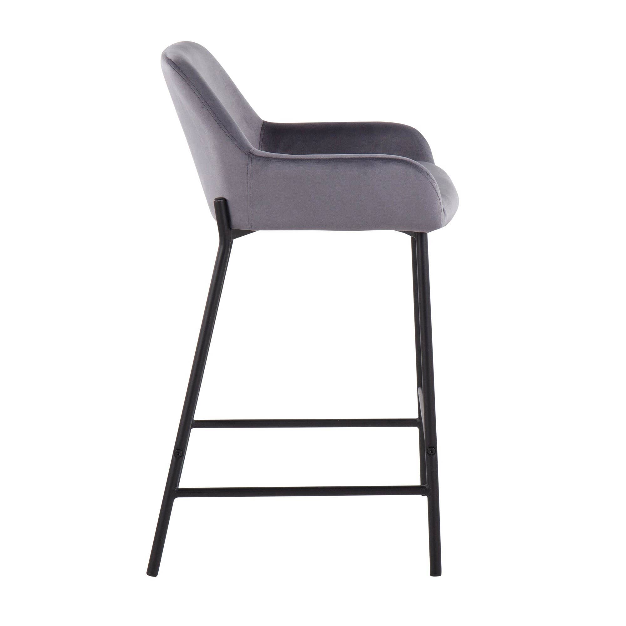 LumiSource and Grandview Gallery - Wholesale Stool - Daniella 24" Fixed-Height Counter Stool BK - Set of 218