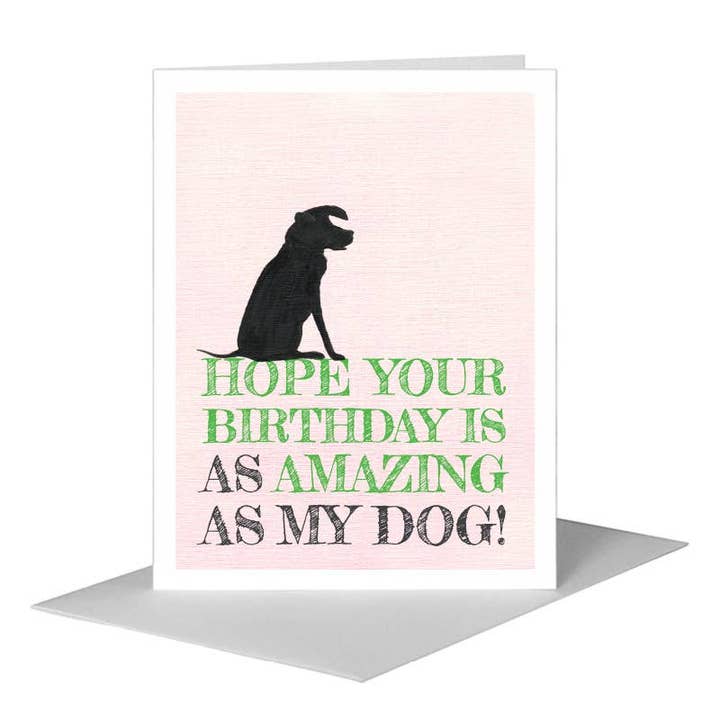 Dog Silhouette, Greeting Card (#8361J) for wholesale by Printed Canvas