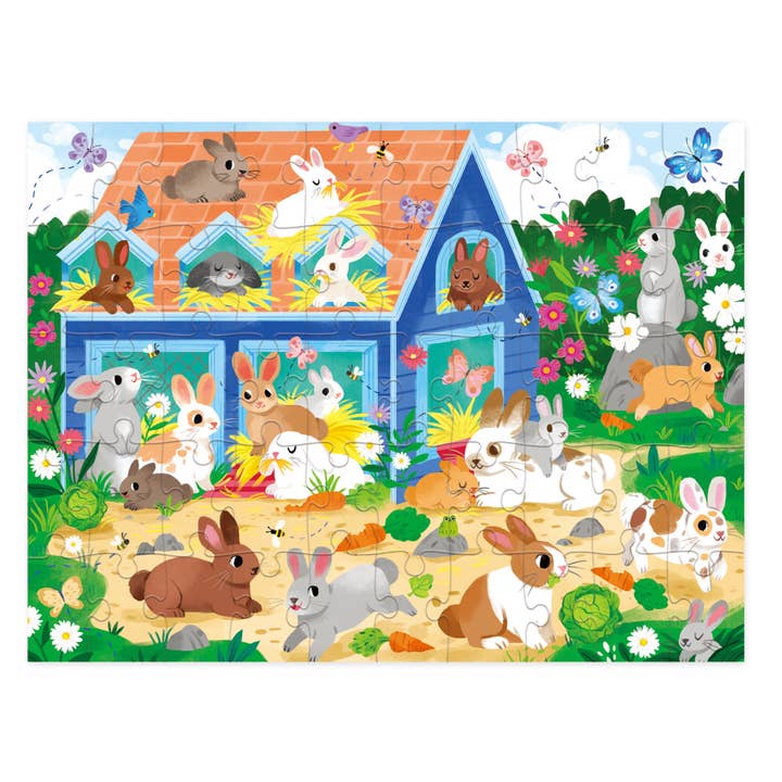 Crocodile Creek Inc. - Wholesale Puzzle - Kids - 50-Piece House Puzzle - Bunny House1