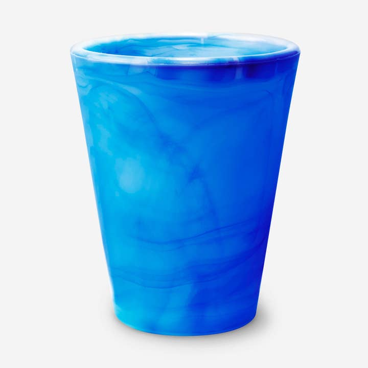 GoSili® Copos empilháveis de silicone para beber oceano de 20 onças que apoiam a conservação do oceano, mármore azul/redemoinho exclusivo para cada oceano por atacado de GoSili