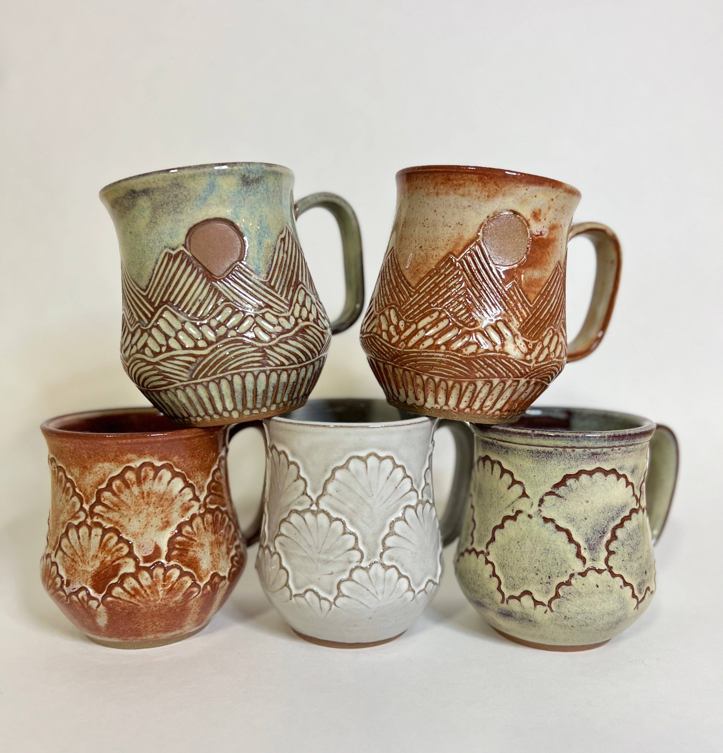 KF Stoneware - Venta al por mayor Taza - Taza de cerámica artesanal con borde festoneado - 530 ml9