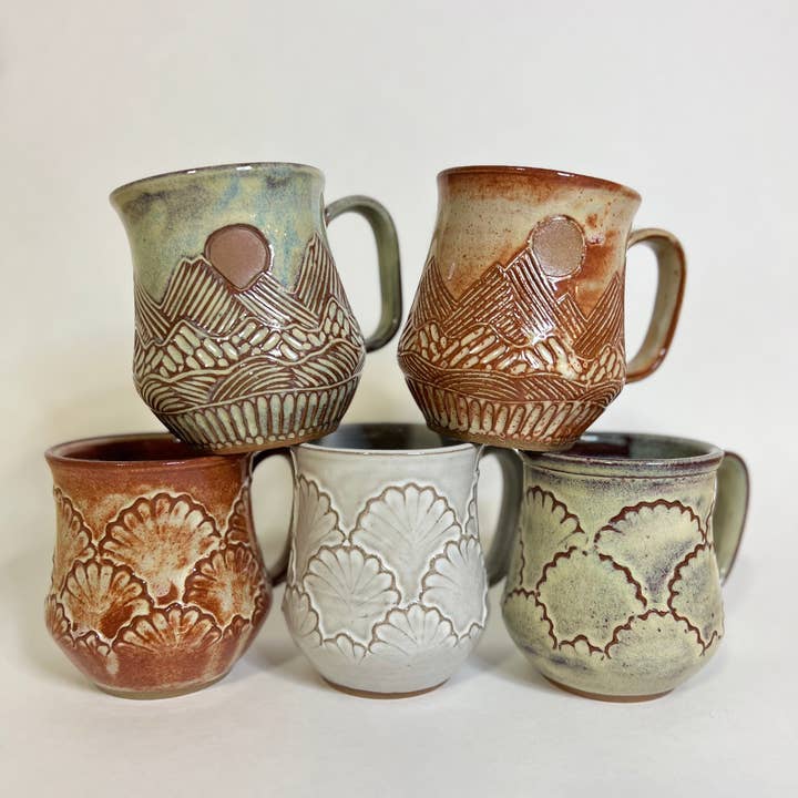 KF Stoneware - Venta al por mayor Taza - Taza de cerámica artesanal con borde festoneado - 530 ml9