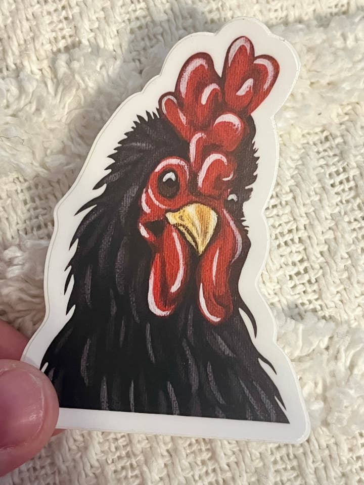 Rooster Chicken Sticker for wholesale by ON THE GO Studio