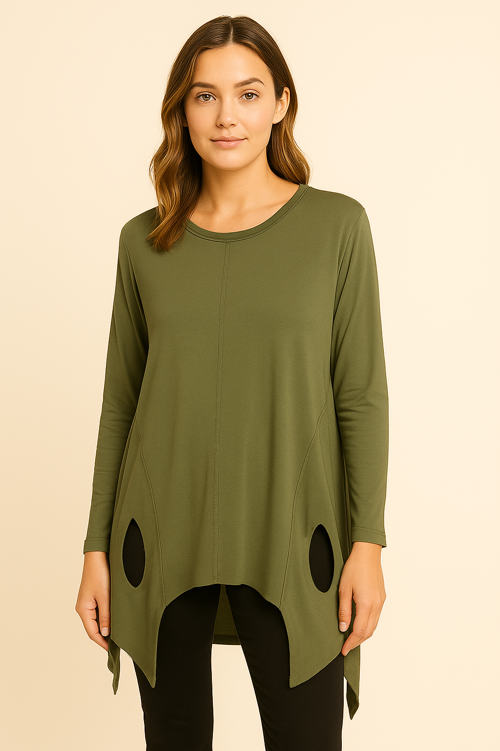 Lucy Sparks - Wholesale Tunic - Women's -  Stretchy Cotton Plus Size Friendly Top With Slashing Design12