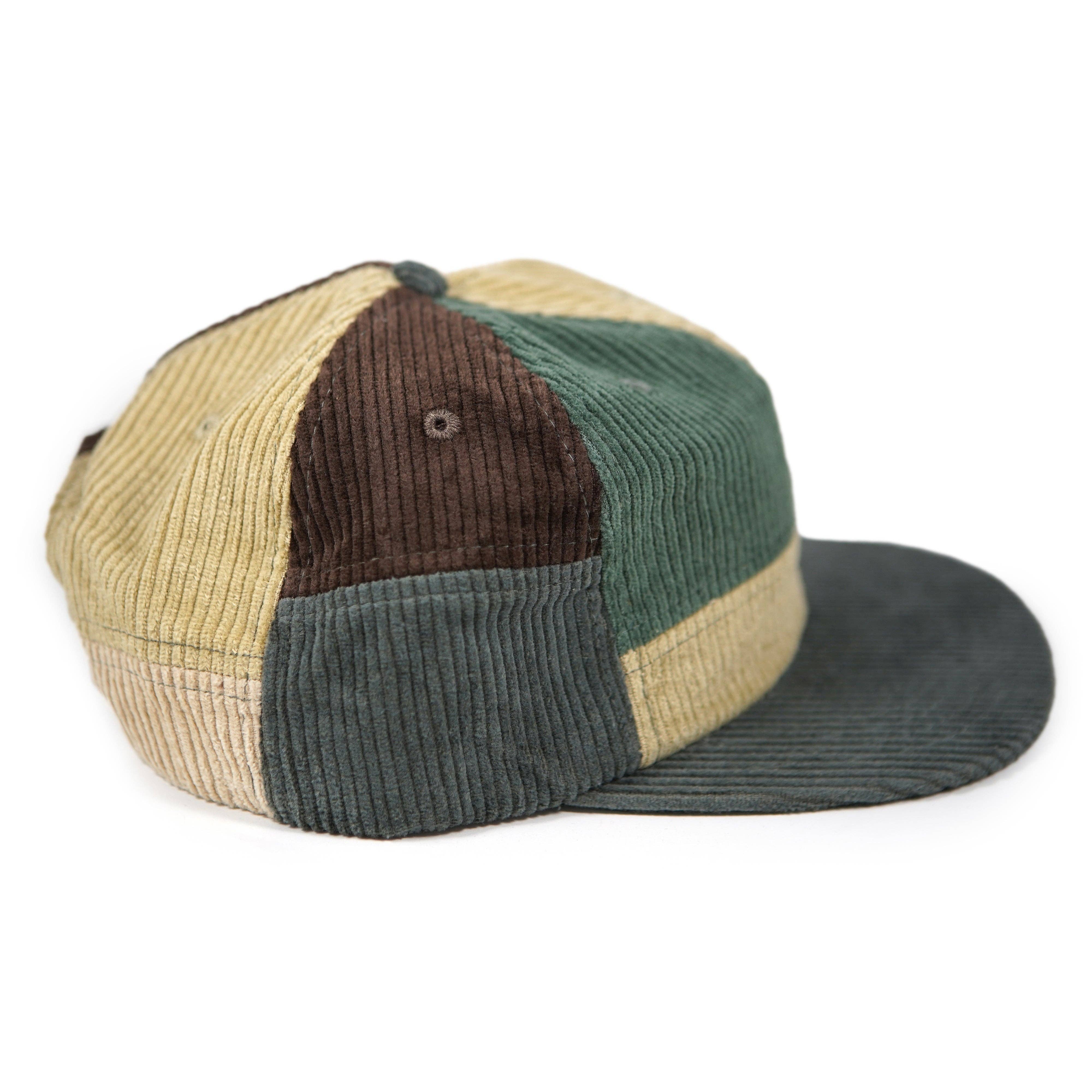Stuntin Goods - Wholesale Flat Brim Cap - Unisex - Patchwork Corduroy Hat7