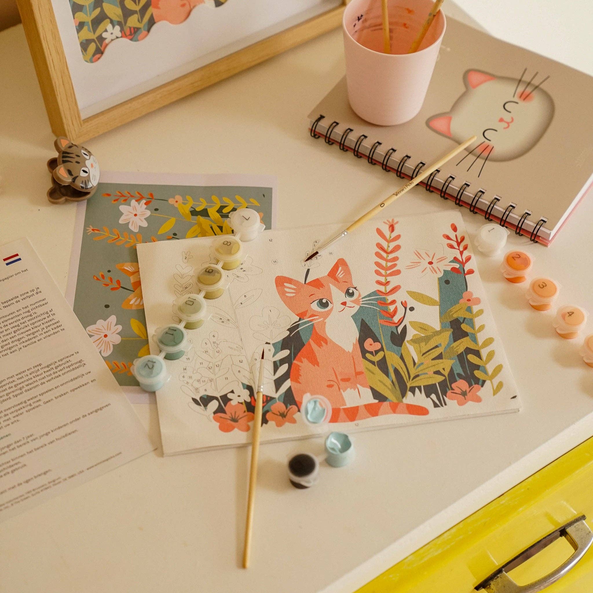 Winnie's Picks – wholesale DIY-pysselkit - Barn – Påskkattungarnas blomstrande värld – Kreativt konstkit3