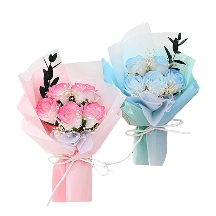 ASSORTED Mix Rose Short Stem Artificial Flower Bouquet FA009 (12PC) for wholesale on Faire2