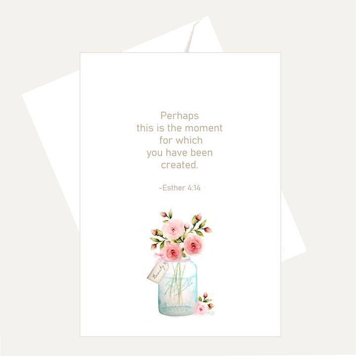 Perhaps This is the Moment Created - Esther 4 - Faith Card for wholesale by Bellflower Girl