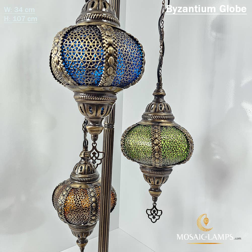Mosaic Lamps – wholesale Floor lamp – Byzantium Motif Floor Lamp, Syrian Standing Lamp, Small Floo1